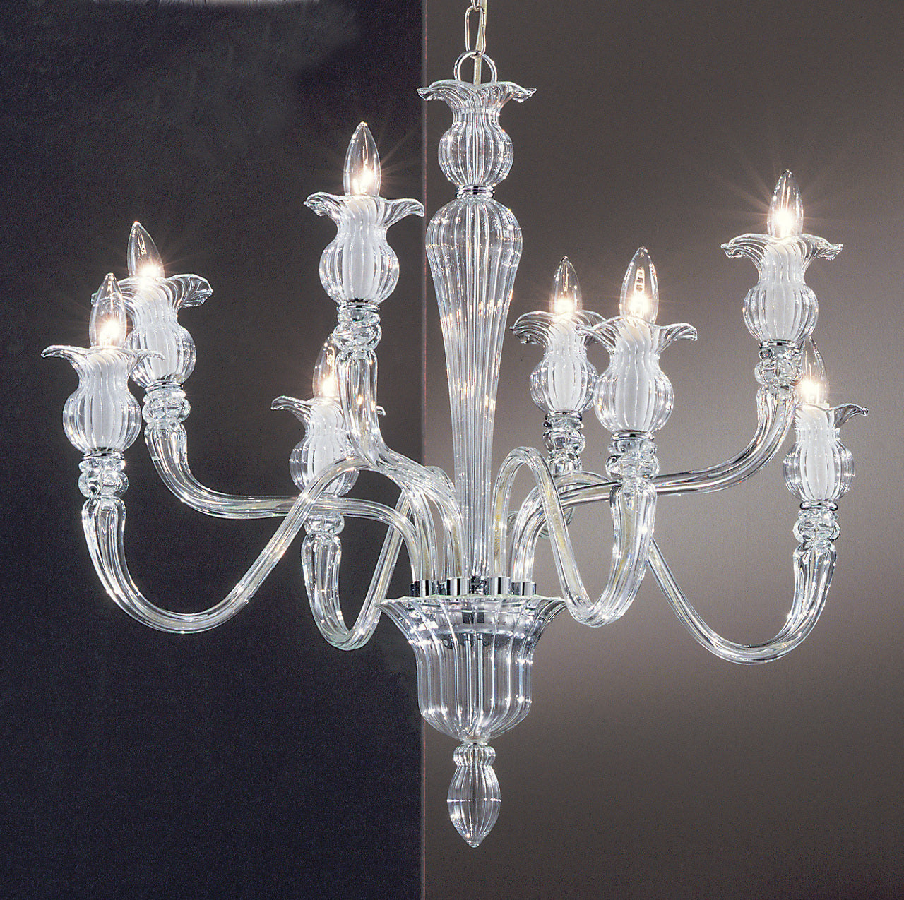 Classic Lighting 8293 CH Palermo Crystal/Glass Chandelier in Chrome (Imported from Spain)