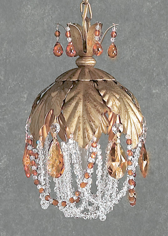 Classic Lighting 8331 OG PAT Petite Fleur Crystal Pendant in Olde Gold