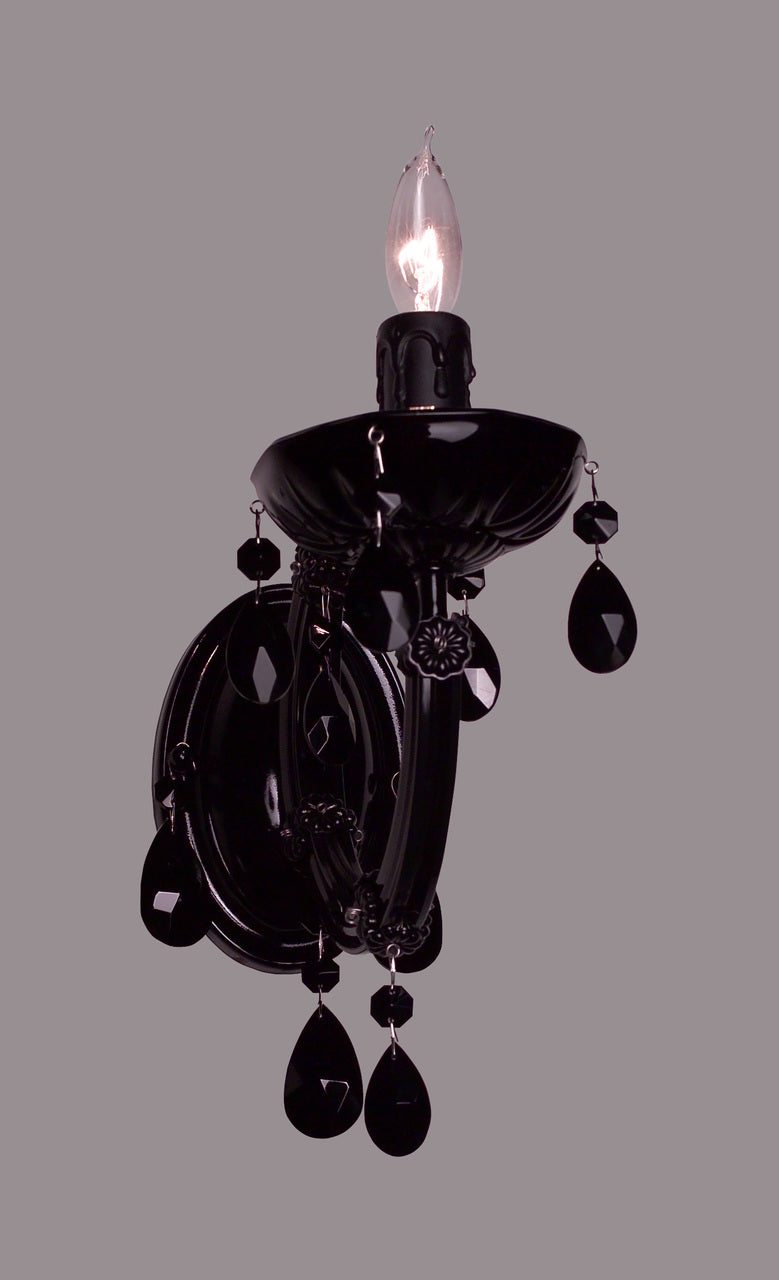 Classic Lighting 8341 CH CBK Rialto Traditional Crystal Wall Sconce in Chrome