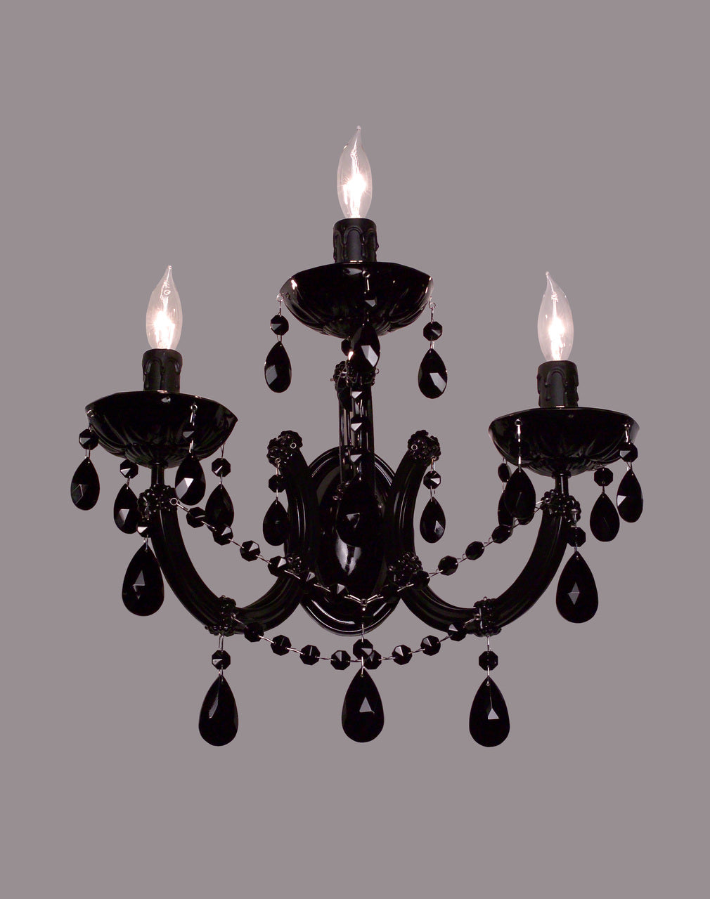 Classic Lighting 8343 BBLK CBK Rialto Traditional Crystal Wall Sconce in Black