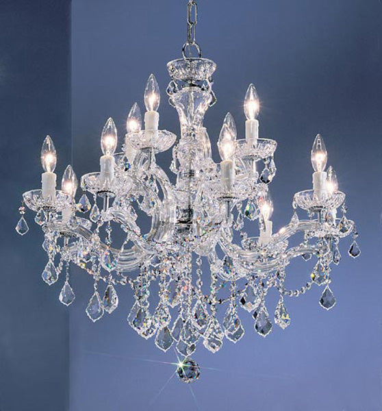Classic Lighting 8344 GP CGT Rialto Traditional Crystal Chandelier in Gold