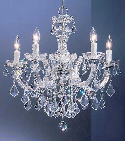 Classic Lighting 8345 CH S Rialto Traditional Crystal Chandelier in Chrome