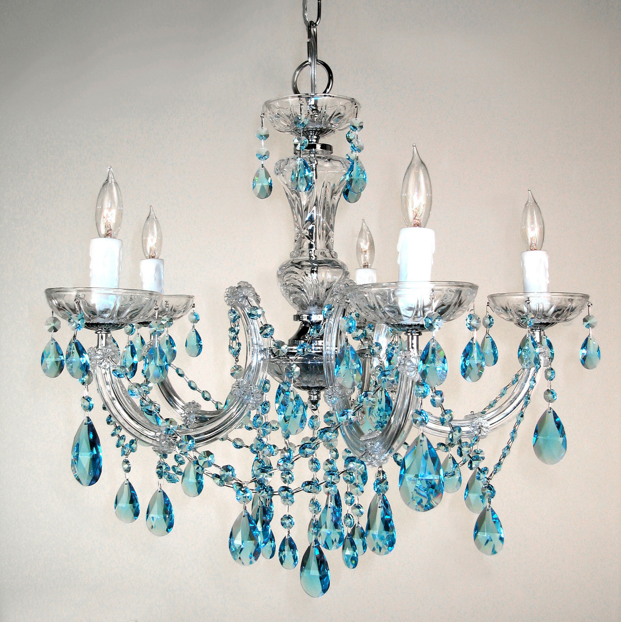 Classic Lighting 8345 CH CSA Rialto Traditional Crystal Chandelier in Chrome