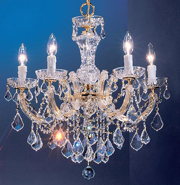 Classic Lighting 8345 GP SGT Rialto Traditional Crystal Chandelier in Gold