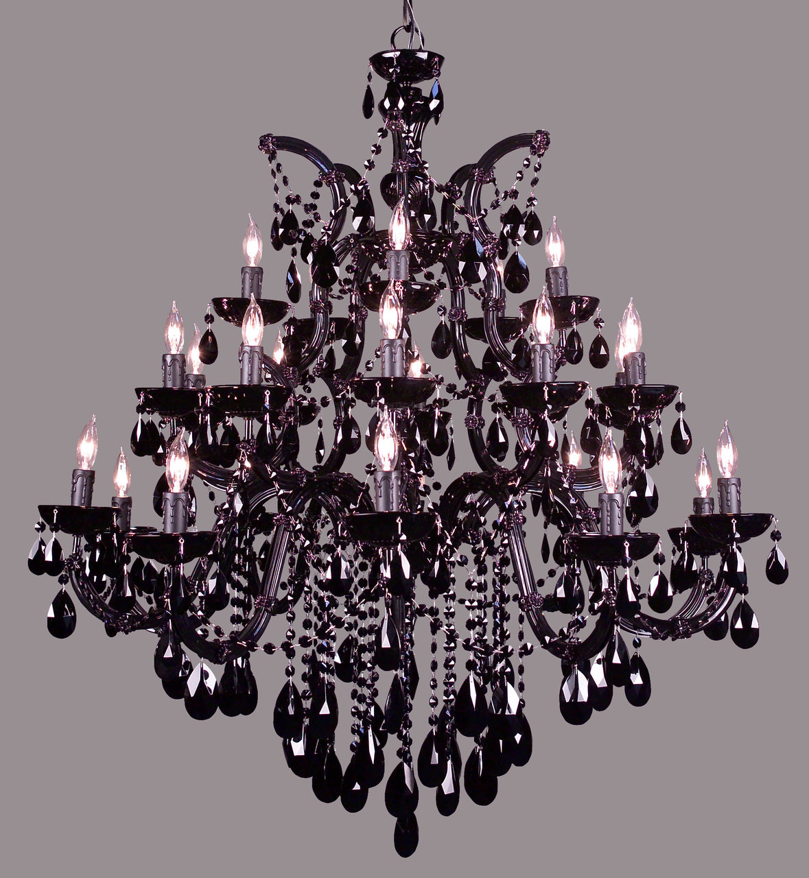 Classic Lighting 8349 BBLK SJT Rialto Traditional Crystal Chandelier in Black