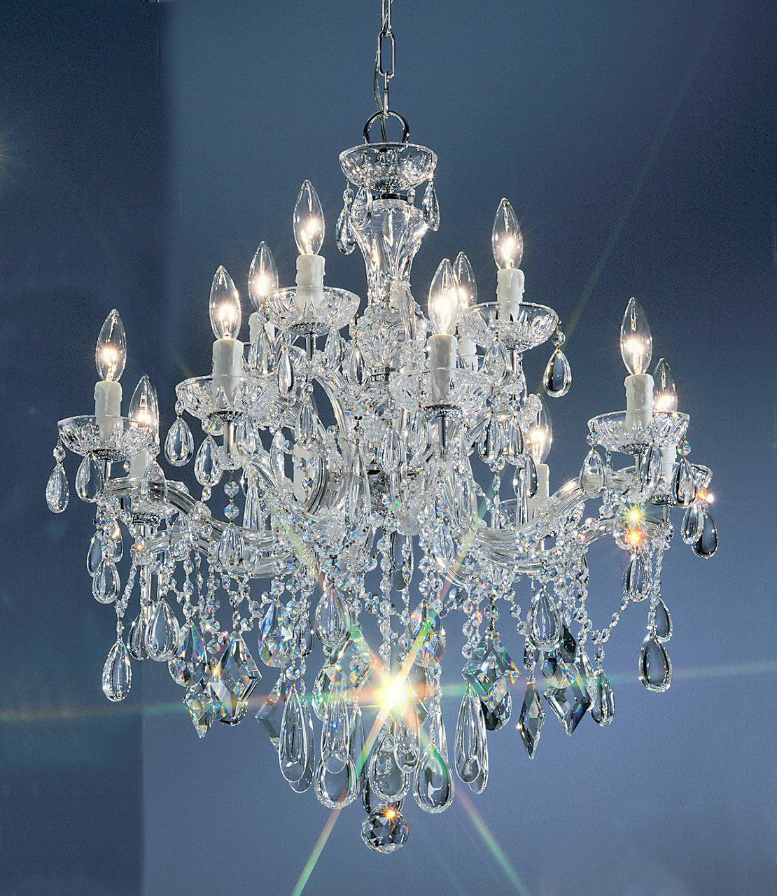 Classic Lighting 8354 CH C Rialto Contemporary Crystal Chandelier in Chrome