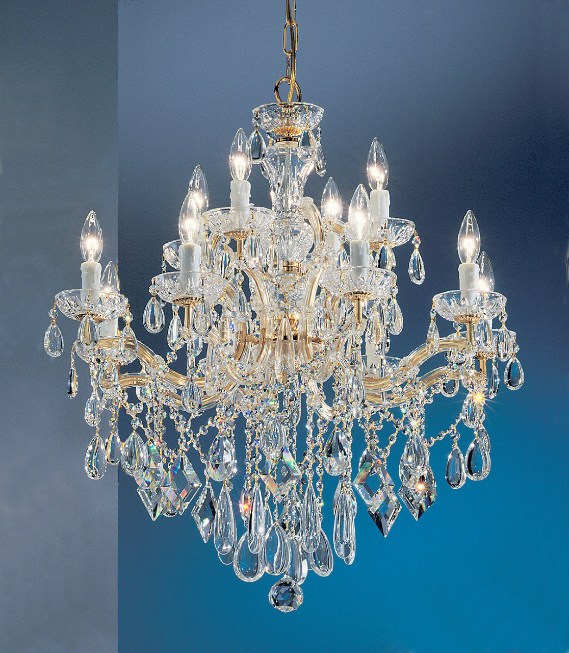 Classic Lighting 8354 GP C Rialto Contemporary Crystal Chandelier in Gold