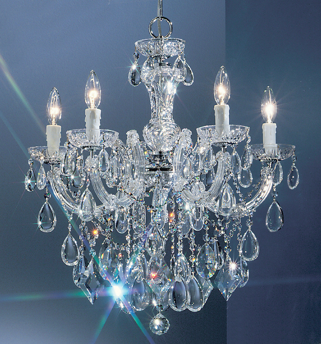 Classic Lighting 8355 CH C Rialto Contemporary Crystal Chandelier in Chrome