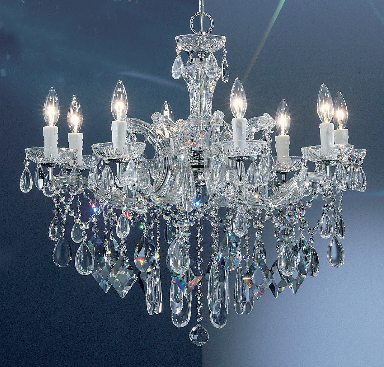 Classic Lighting 8358 CH C Rialto Contemporary Crystal Chandelier in Chrome