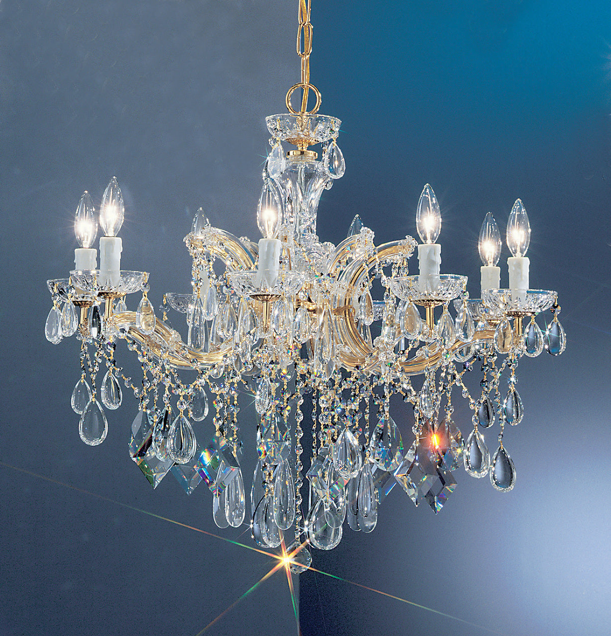 Classic Lighting 8358 GP C Rialto Contemporary Crystal Chandelier in Gold