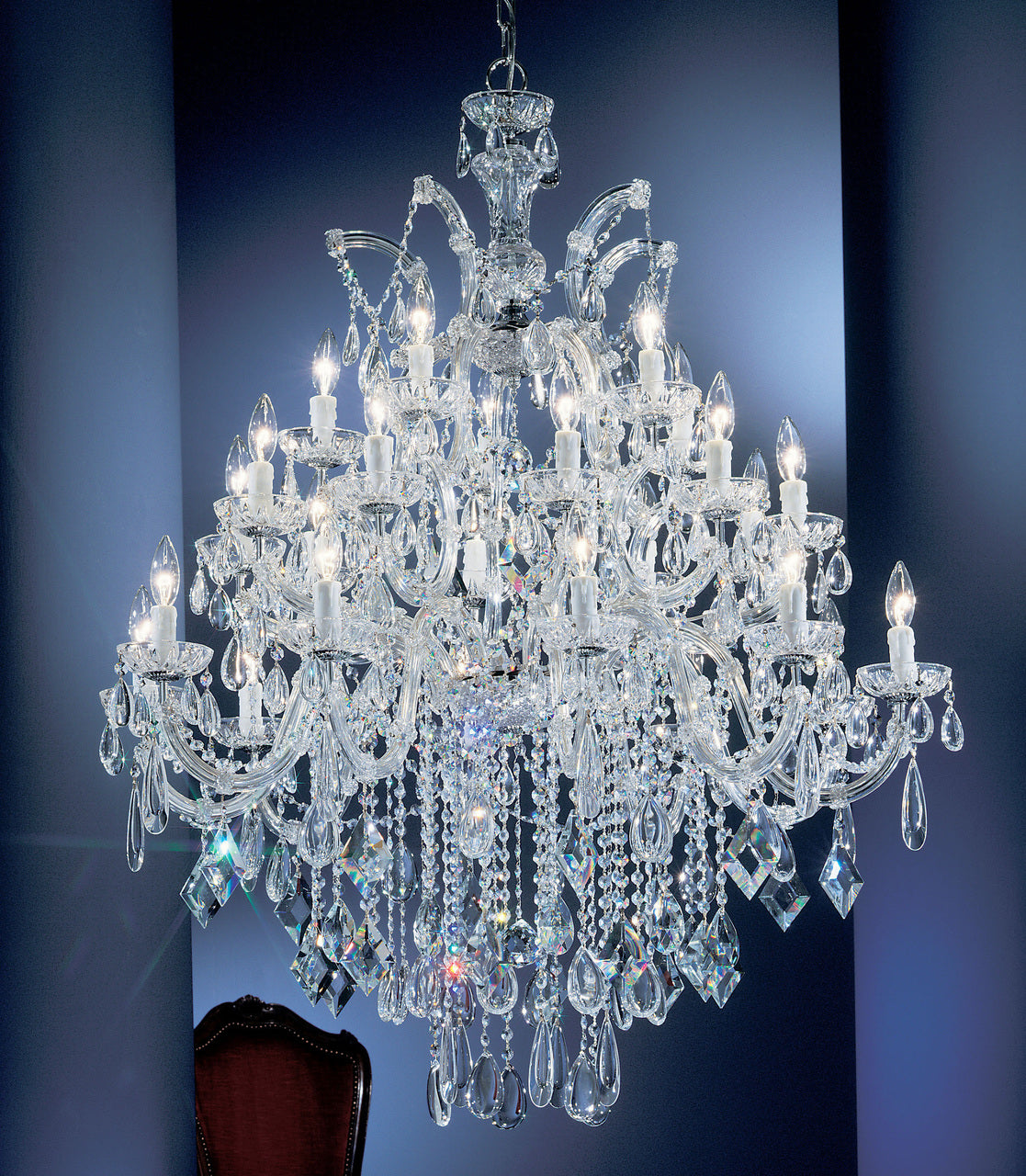 Classic Lighting 8359 CH C Rialto Contemporary Crystal Chandelier in Chrome