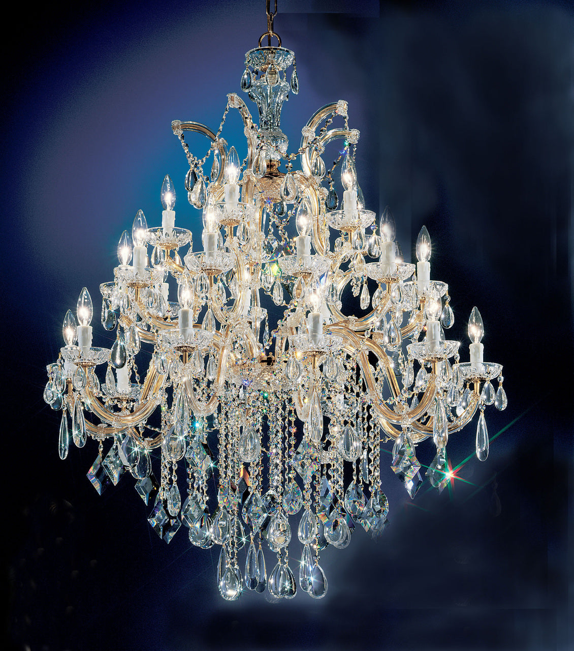 Classic Lighting 8359 GP C Rialto Contemporary Crystal Chandelier in Gold