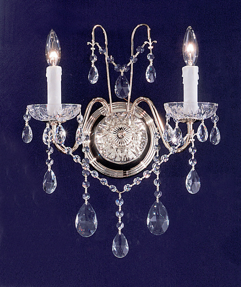 Classic Lighting 8392 CH C Daniele Crystal Wall Sconce in Chrome