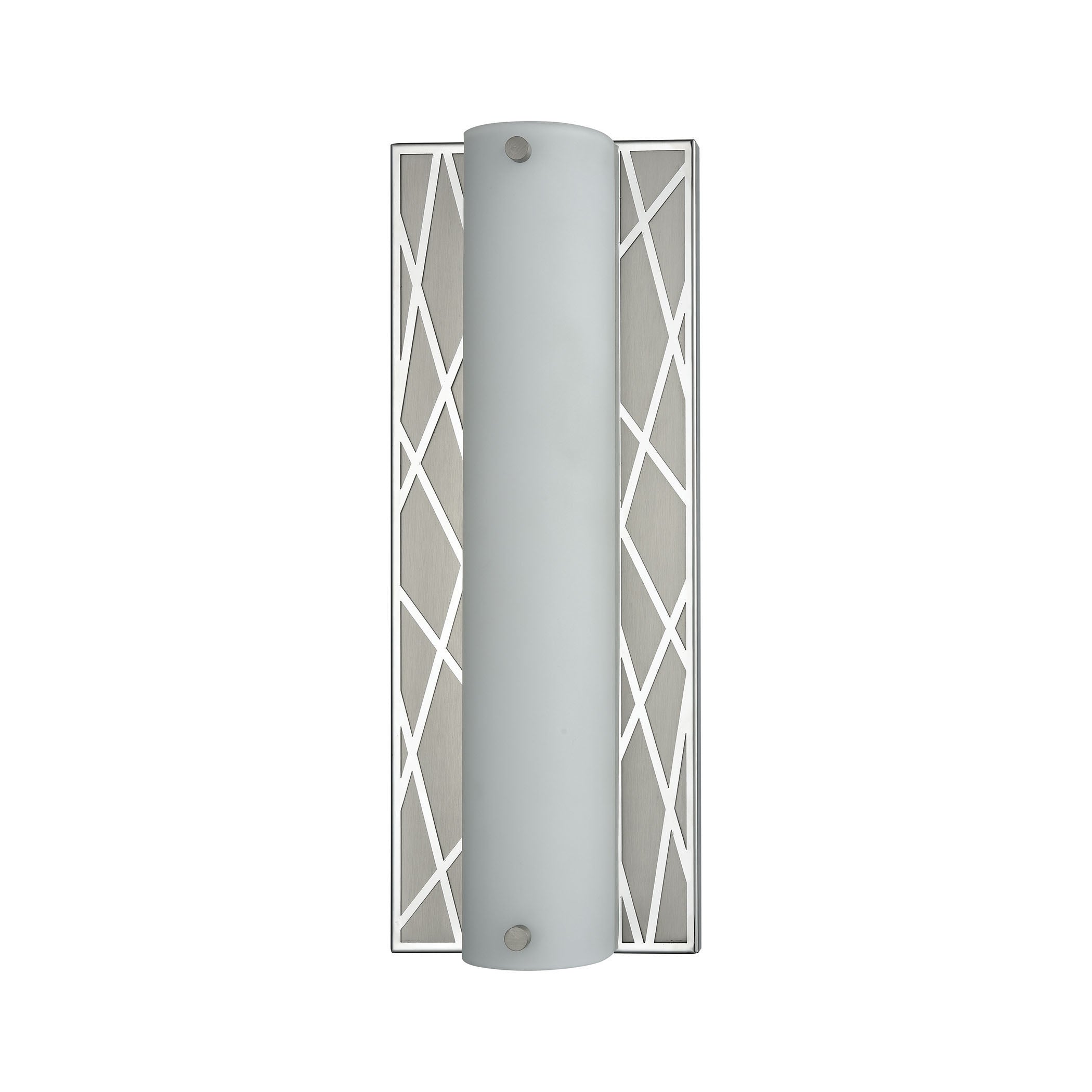 ELK Lighting 85130/LED Captiva 1-Light Vanity Sconce in Polished Stainless and Matte Nickel with Diffuser - Integrated LED