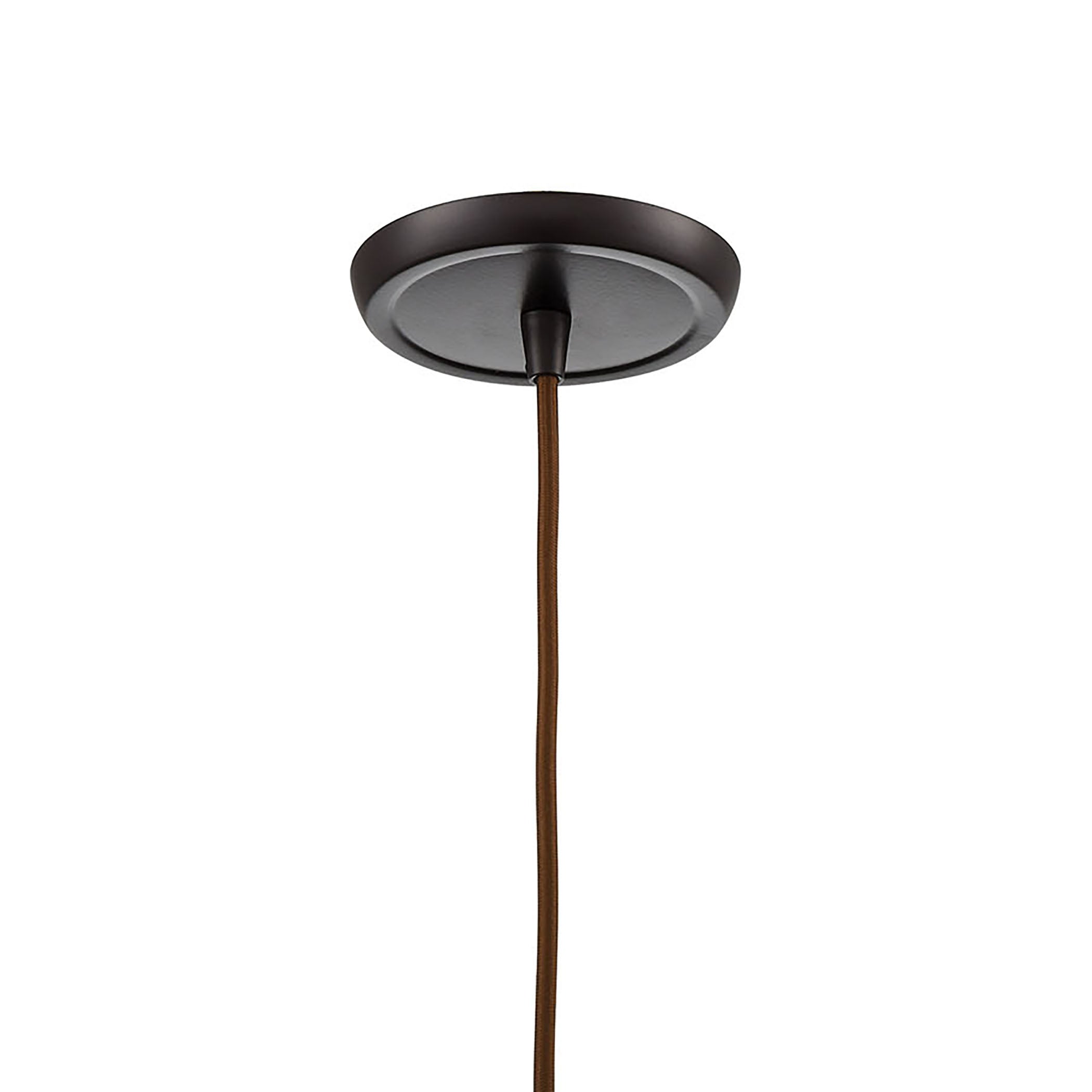 ELK Lighting 85257/1 Illuminessence 1-Light Mini Pendant in Oil Rubbed Bronze with Textured Gray Dichroic Glass