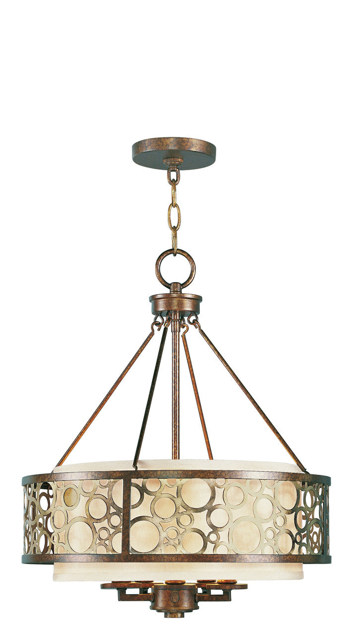 LIVEX Lighting 8675-64 Avalon Chandelier in Palacial Bronze with Gilded Accents (5 Light)
