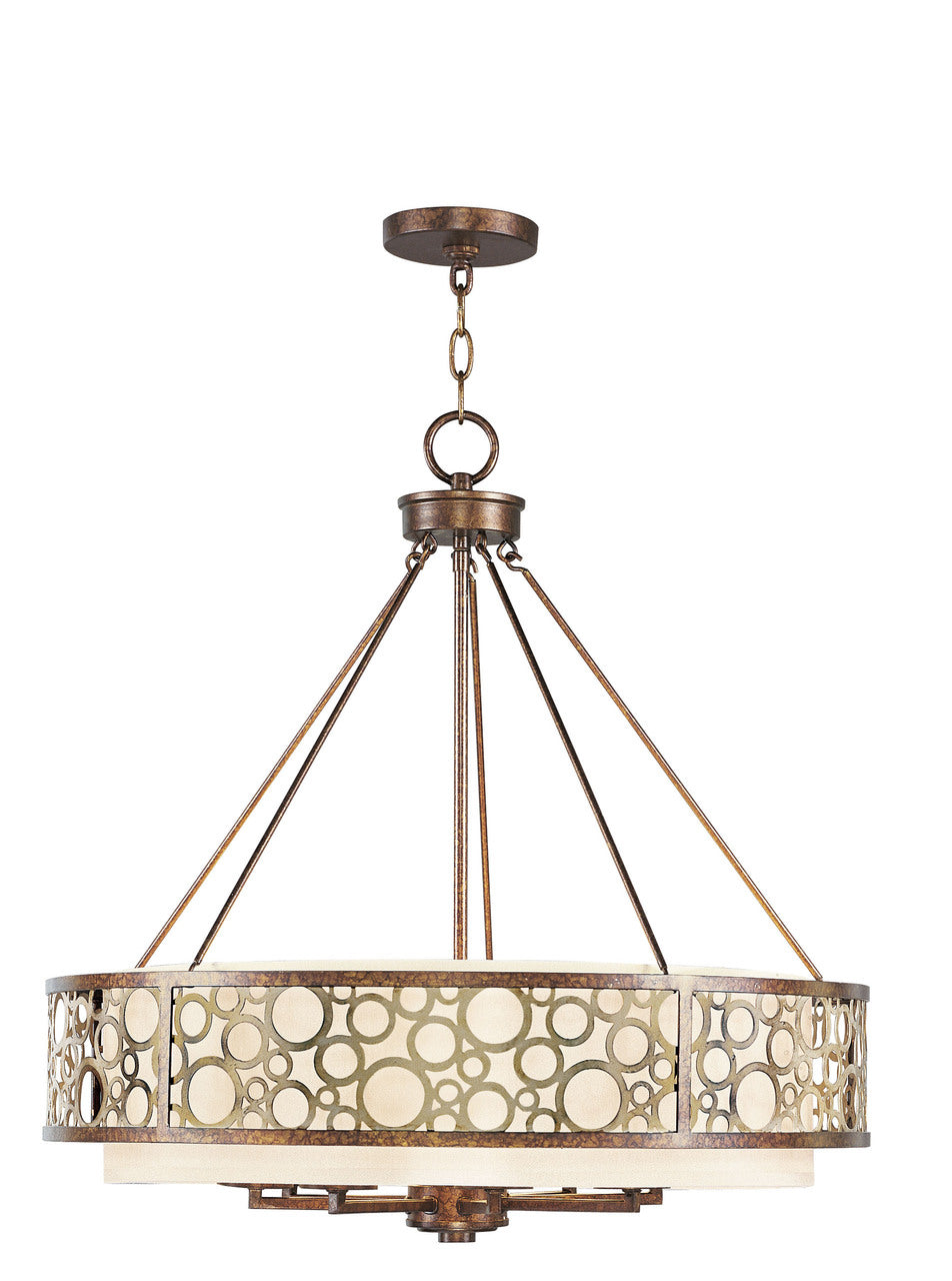 LIVEX Lighting 8678-64 Avalon Chandelier in Palacial Bronze with Gilded Accents (8 Light)