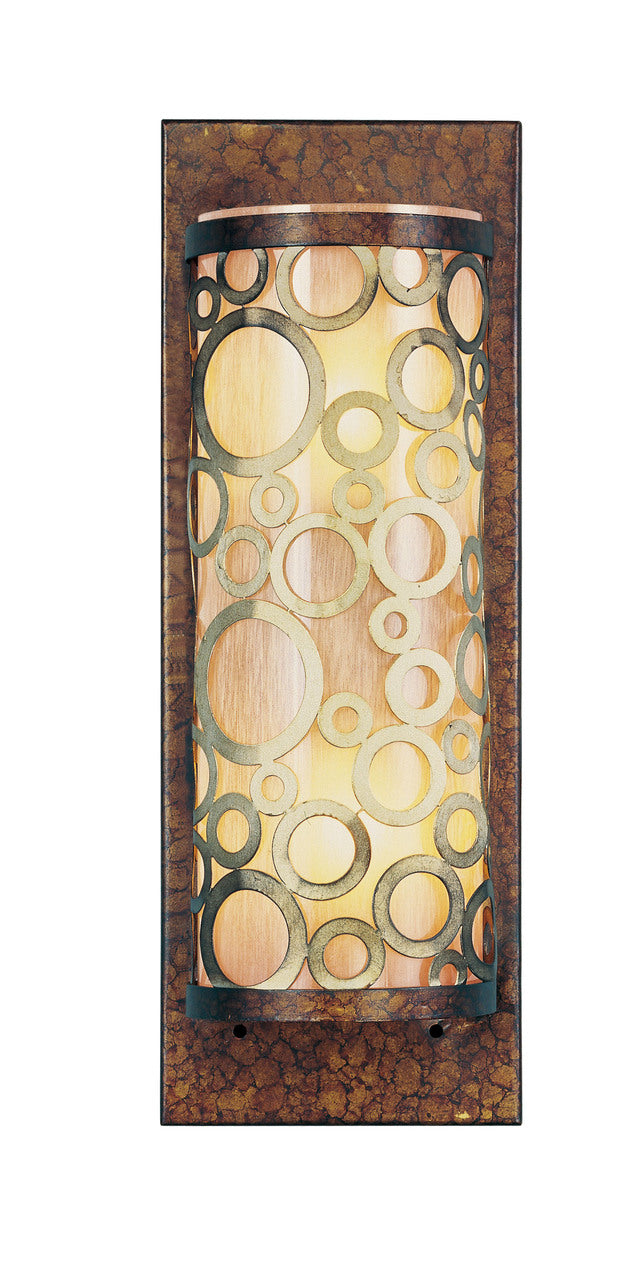 LIVEX Lighting 8684-64 Avalon Wall Sconce in Palacial Bronze with Gilded Accents (2 Light)