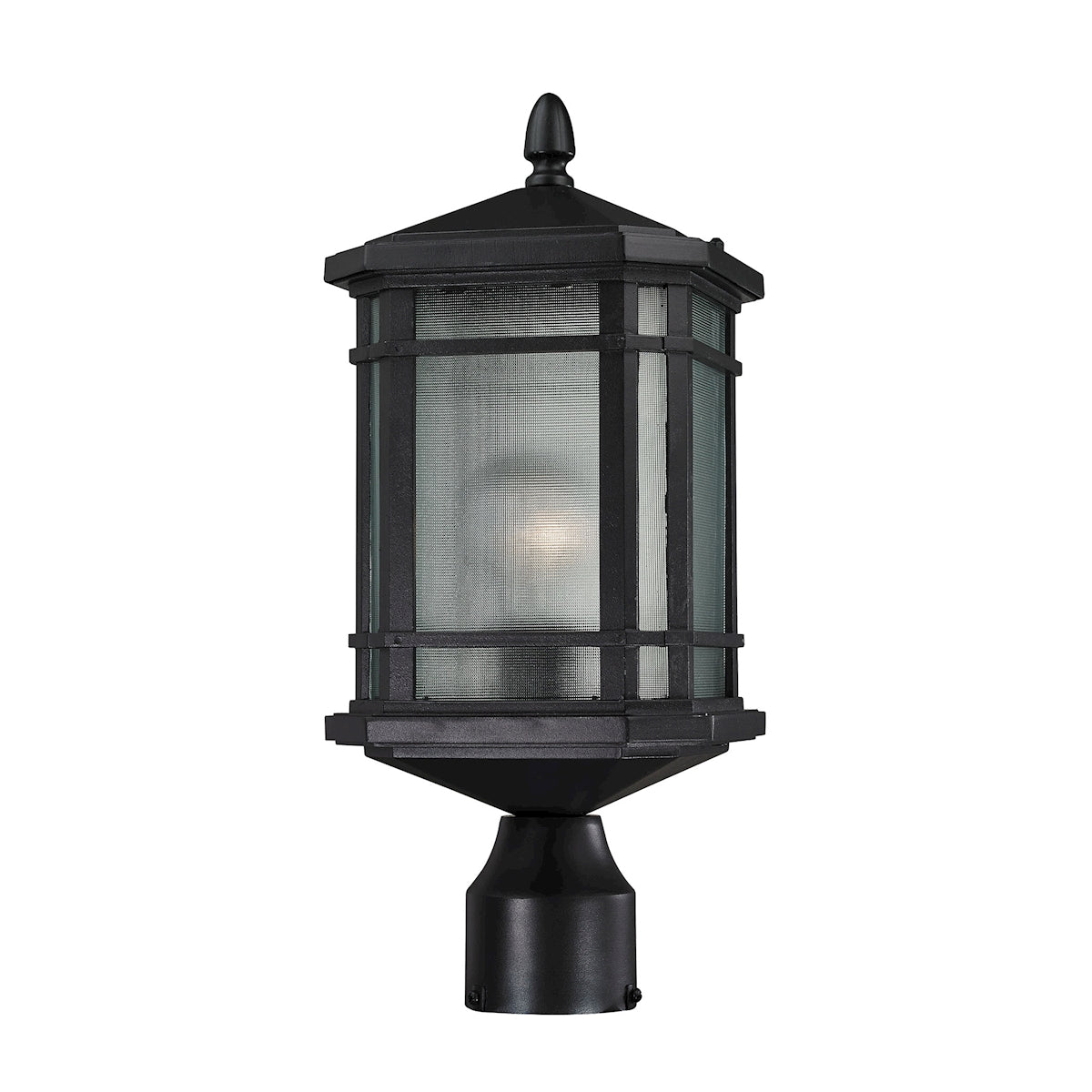 ELK Lighting 87044/1 Lowell 1-Light Outdoor Post Lantern in Matte Black