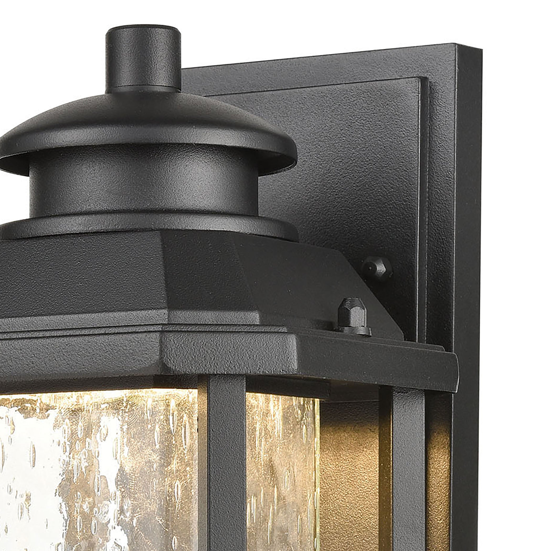 ELK Lighting 87120/LED Irvine Sconce in Matte Black with Seedy Glass - Integrated LED