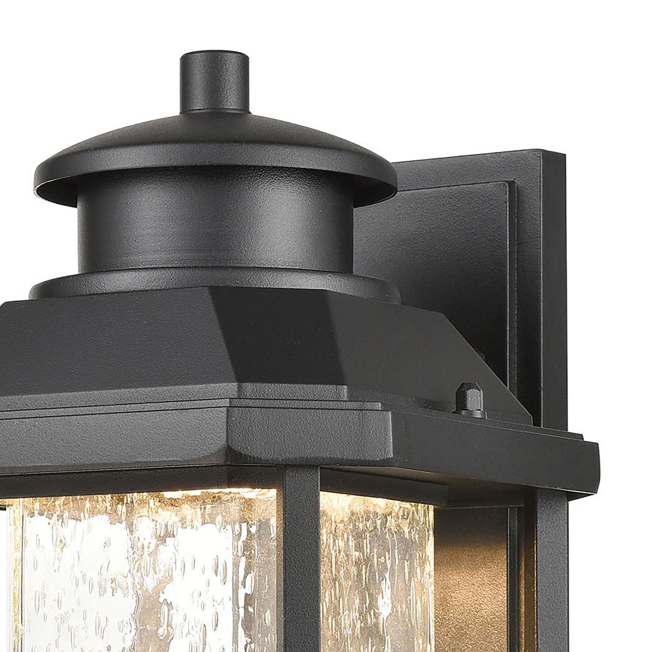 ELK Lighting 87121/LED Irvine Sconce in Matte Black with Seedy Glass - Integrated LED