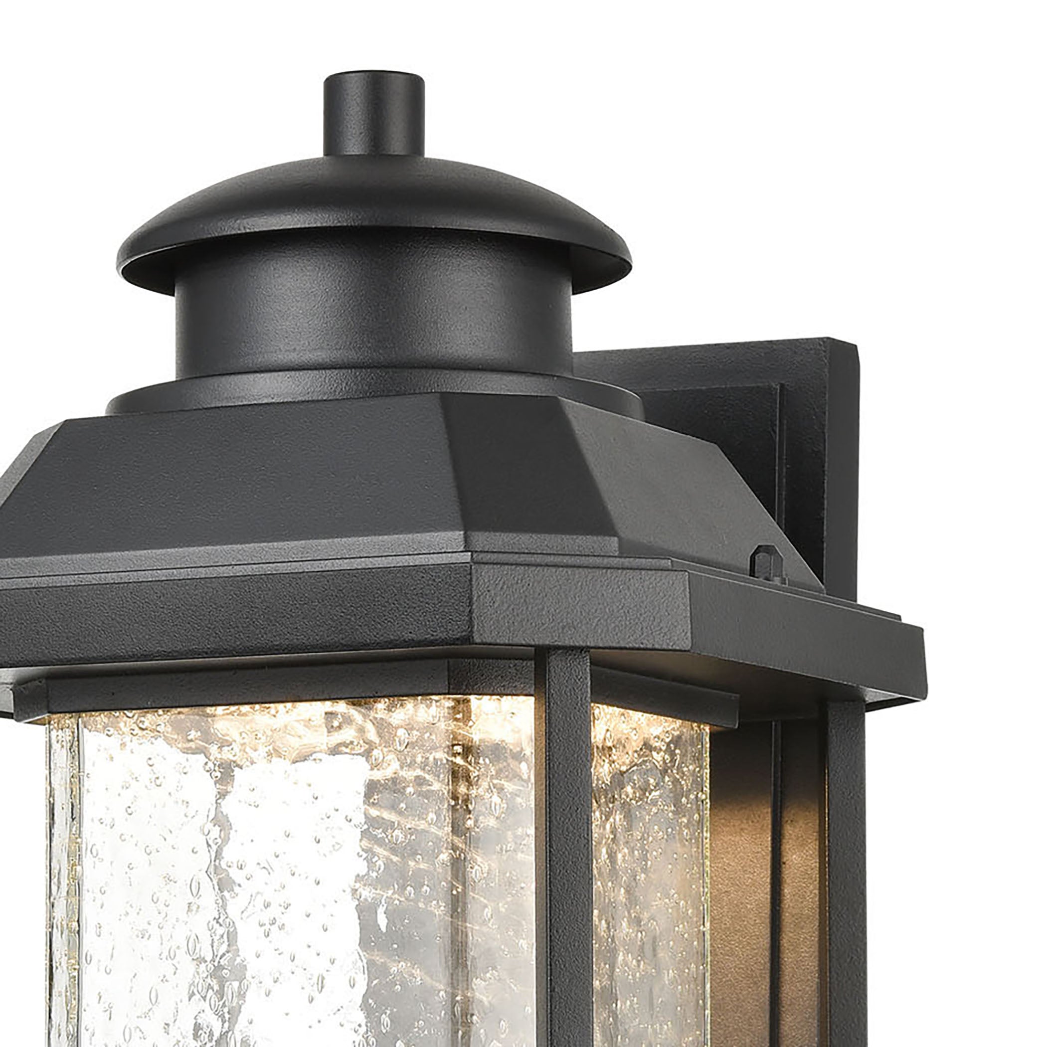 ELK Lighting 87122/LED Irvine Sconce in Matte Black with Seedy Glass - Integrated LED