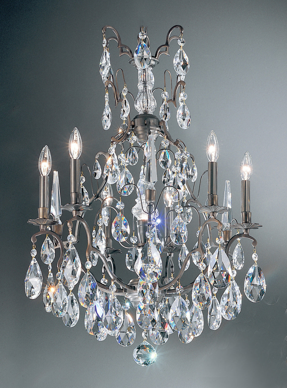 Classic Lighting 9007 AB SC Versailles Crystal Chandelier in Antique Bronze
