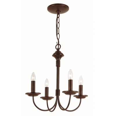 Trans Globe Lighting 9014 ROB 14.5" Indoor Rubbed Oil Bronze Colonial Chandelier