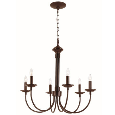 Trans Globe Lighting 9016 ROB 24" Indoor Rubbed Oil Bronze Colonial Chandelier