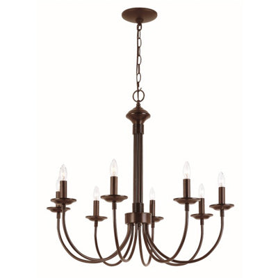 Trans Globe Lighting 9018 ROB 26.5" Indoor Rubbed Oil Bronze Colonial Chandelier