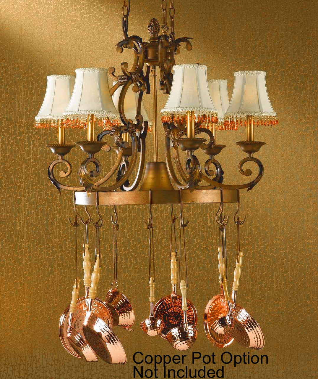 Classic Lighting 92207 CPB Asheville Wrought Iron Island Light in Copper Bronze