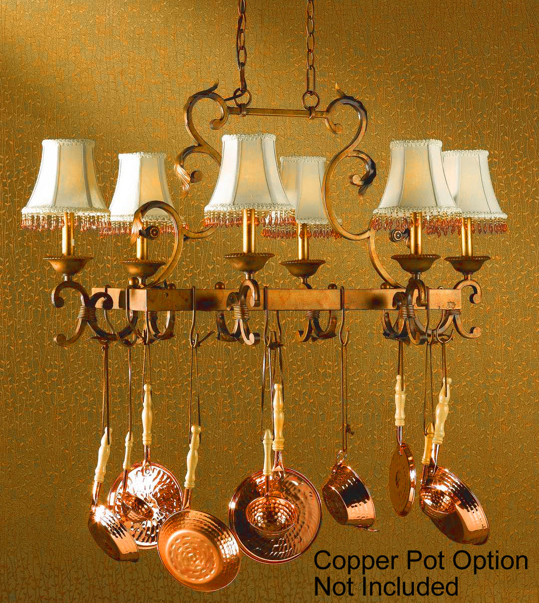 Classic Lighting 92208 CPB Asheville Wrought Iron Island Light in Copper Bronze