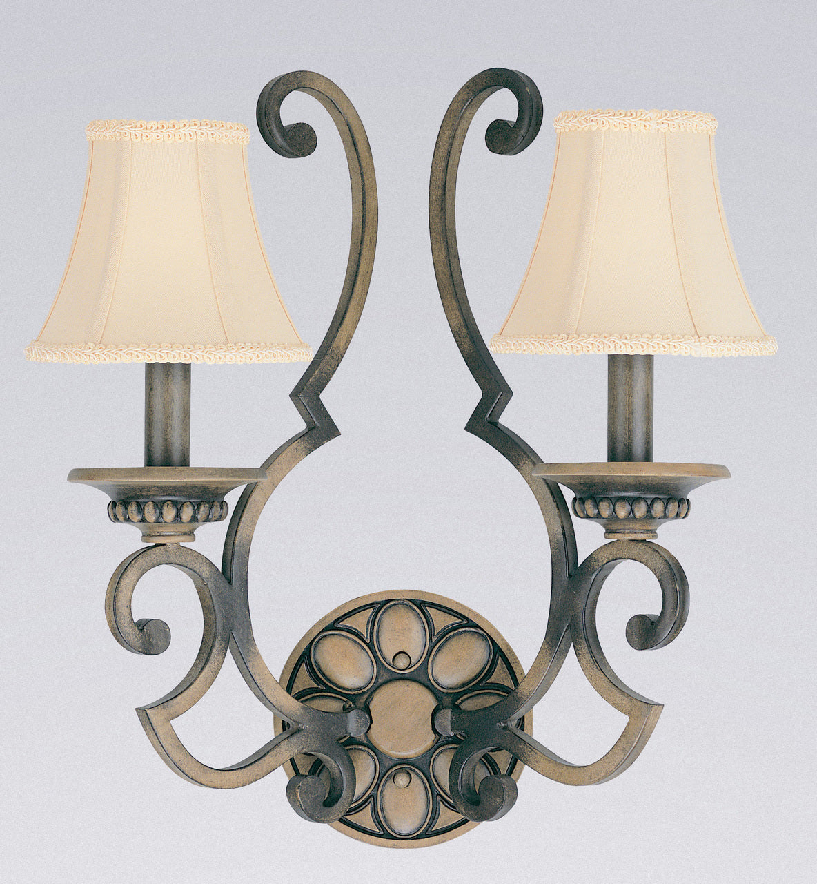 Classic Lighting 92702 HRW Westchester Wrought Iron Wall Sconce in Honey Walnut