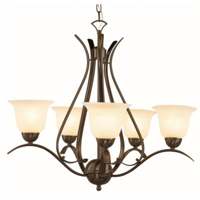 Trans Globe Lighting 9285 ROB 24" Indoor Rubbed Oil Bronze Transitional  Chandelier