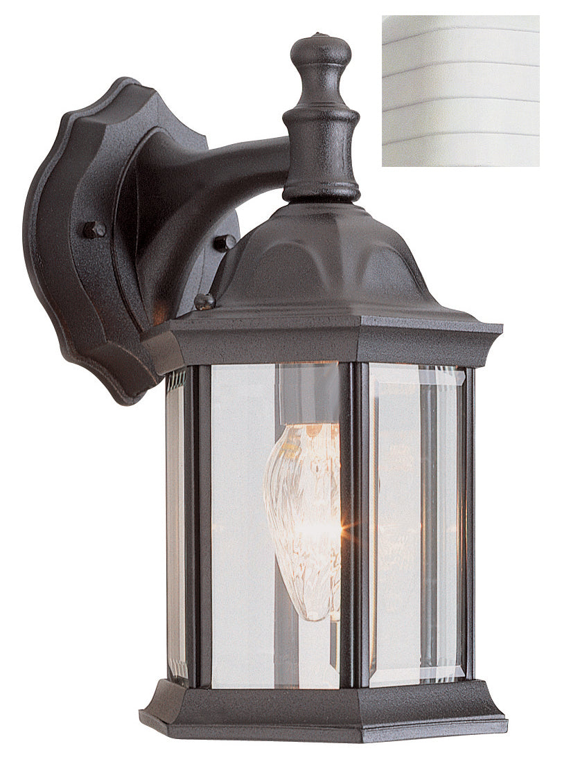 Trans Globe Lighting 4349 WH Cumberland 12.5" Outdoor White Traditional Wall Lantern with Classic Hexagonal Shape and Clear Glass Sides