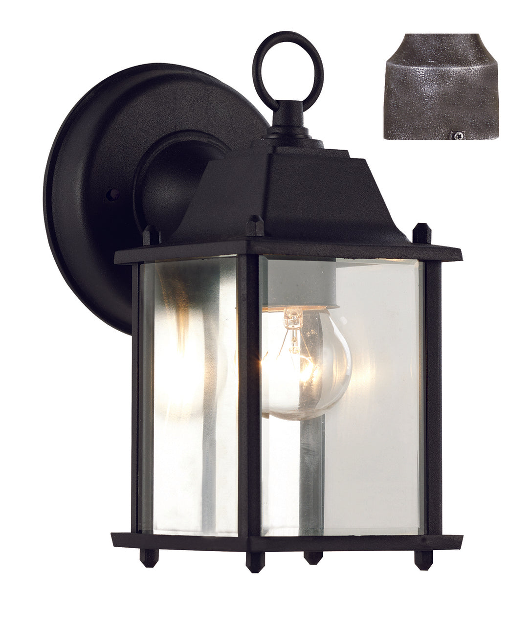 Trans Globe Lighting 40455 SWI Patrician 8" Outdoor Swedish Iron Traditional Wall Lantern