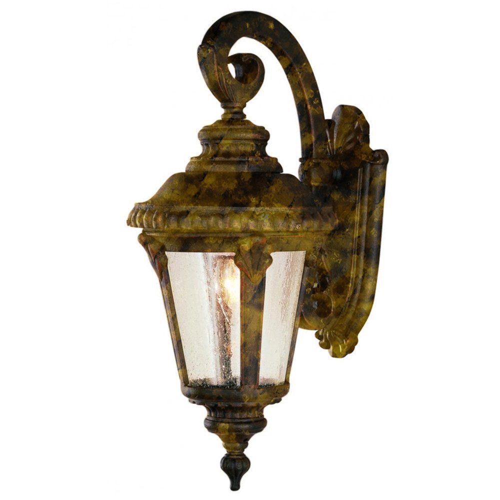 Trans Globe Lighting 5044 BG 25" Outdoor Black Gold Tuscan Wall Lantern