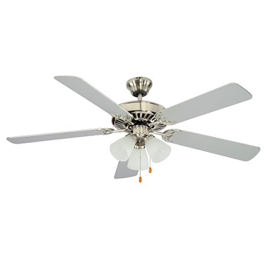 Trans Globe Lighting F-1005 BN 52" Indoor Brushed Nickel Traditional Ceiling Fan