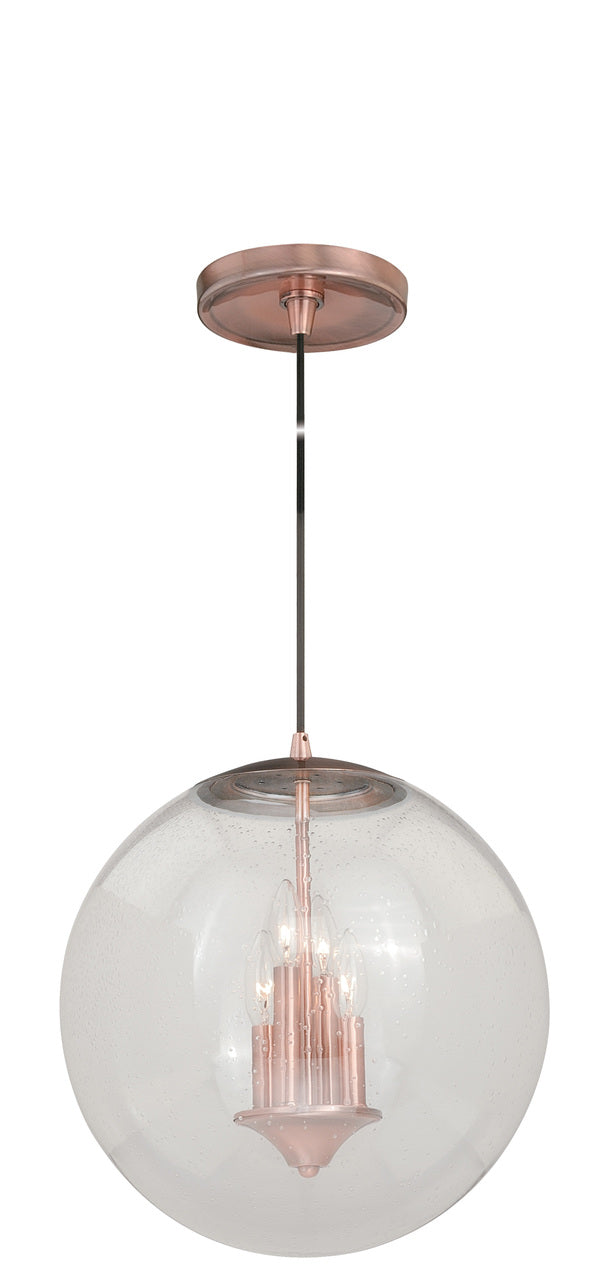 Vaxcel P0125 630 Series 15-3/4" Pendant in Copper with Clear Glass