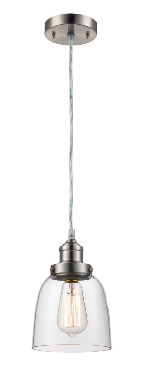Trans Globe Lighting PND-1081 6" Indoor Brushed Nickel Industrial Pendant