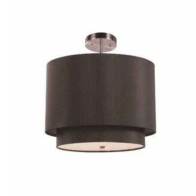 Trans Globe Lighting PND-801 BK 15" Indoor Black and Brushed Nickel Contemporary Pendant