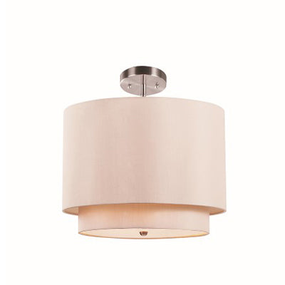 Trans Globe Lighting PND-801 TP 15" Indoor Taupe and Brushed Nickel Contemporary Pendant