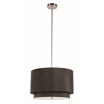 Trans Globe Lighting PND-802 BK 18" Indoor Black and Brushed Nickel Contemporary Pendant