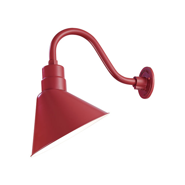 Millennium Lighting RAS12-SR (Shade Only) R Series Angle Warehouse Shade Light in Satin Red.   Wall Mount-Goose Neck (RGN) and Wire Guard (RWG) Sold Separately