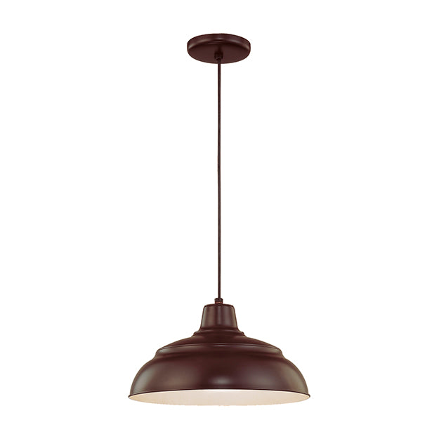 Millennium Lighting RWHC14-ABR R Series Warehouse Industrial Pendant in Architectural Bronze - 14" Diameter (Wire Guard RWG Sold Separately)