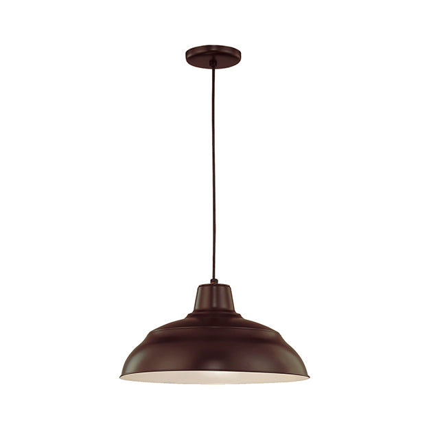Millennium Lighting RWHC17-ABR R Series Warehouse Industrial Pendant in Architectural Bronze - 17" Diameter(Wire Guard RWG Sold Separately)