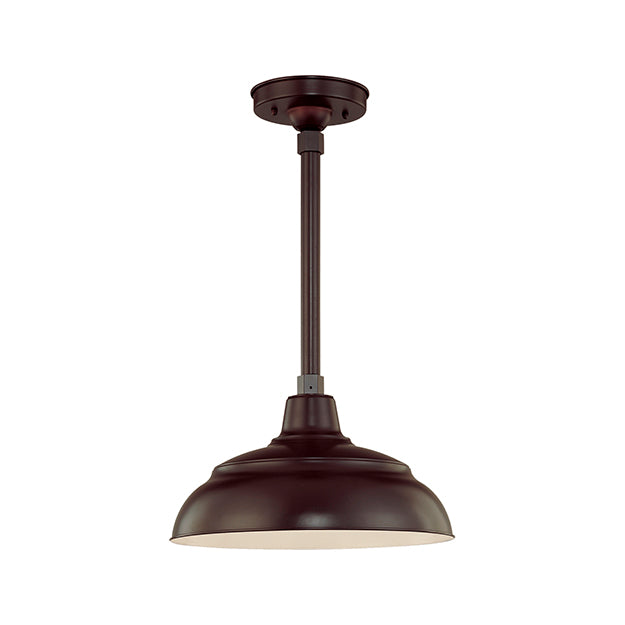 Millennium Lighting RWHS14-ABR R Series 14" Diameter Industrial Bronze Dome Shade - Dome Shade Only(May be ceiling hung with stem RS-, canopy kit RSCK and Wire Guard RWG . May be wall hung with Goose Neck RGN)