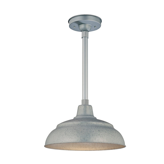 Millennium Lighting RWHS14-GA R Series 14" Diameter Industrial Galvanized Steel Dome Shade - Dome Shade Only(May be ceiling hung with stem RS-, canopy kit RSCK and Wire Guard RWG . May be wall hung with Goose Neck RGN)
