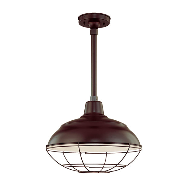 Millennium Lighting RWHS17-ABR R Series 17" Diameter Industrial Bronze Dome Shade - Dome Shade Only(May be ceiling hung with stem RS-, canopy kit RSCK and Wire Guard RWG . May be wall hung with Goose Neck RGN)