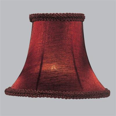 LIVEX Lighting S157 Red Silk Bell Clip Shade